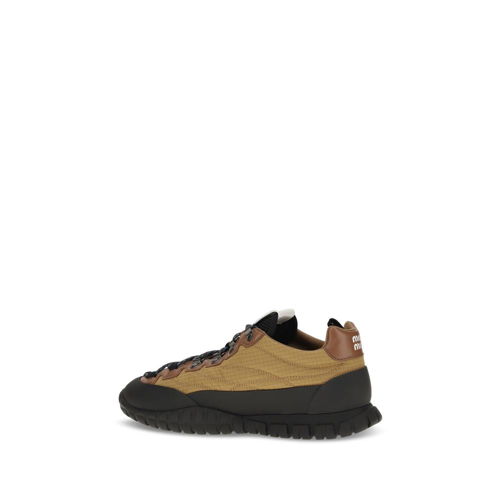Miu Miu Beige Polyamide Athletic Women's Sneakers