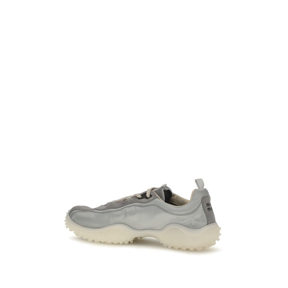 Miu Miu Gray Recycled Polyamide Chunky Women's Sneakers