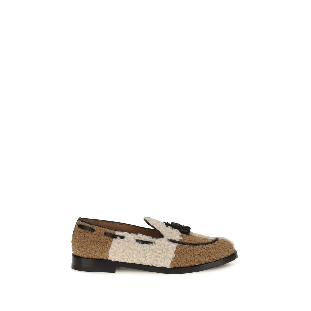 Fratelli Rossetti Beige Fabric Slip-On Women's Loafers