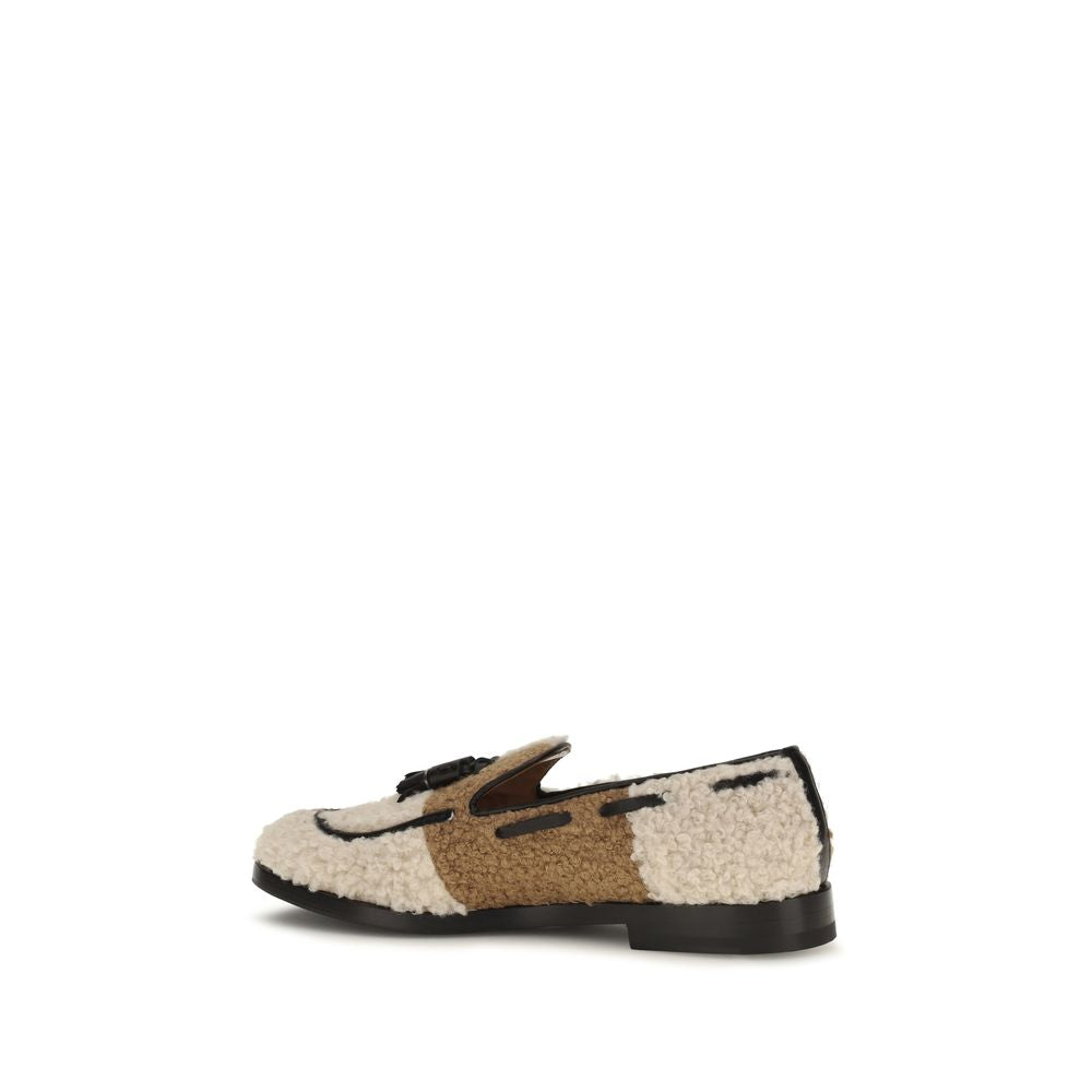Fratelli Rossetti Beige Fabric Slip-On Women's Loafers