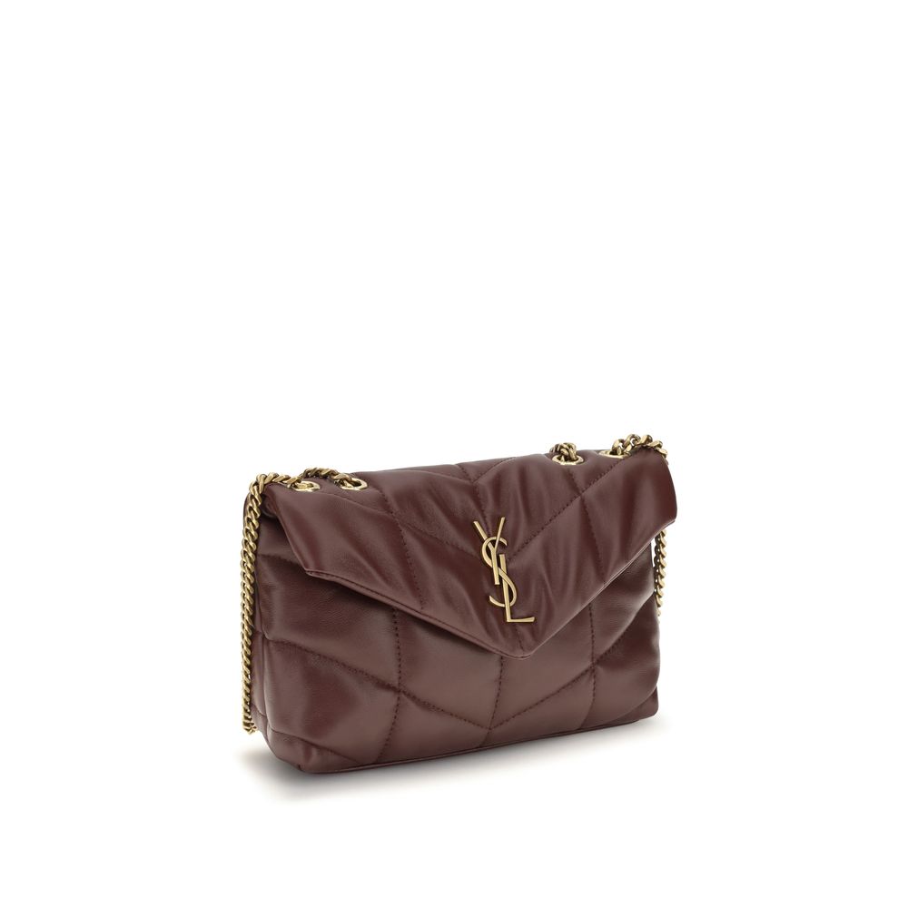 Saint Laurent Bordeaux Lamb Ovis Aries Shoulder Women's Bag
