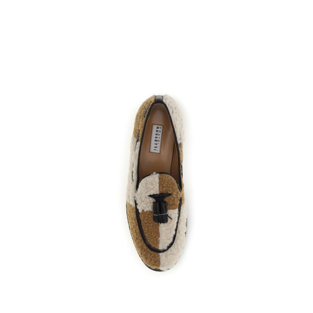 Fratelli Rossetti Beige Fabric Slip-On Women's Loafers