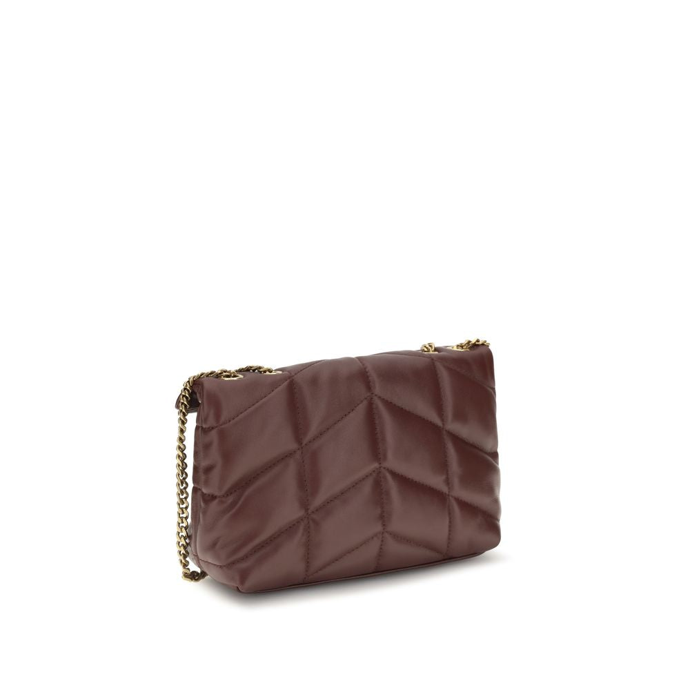 Saint Laurent Bordeaux Lamb Ovis Aries Shoulder Women's Bag