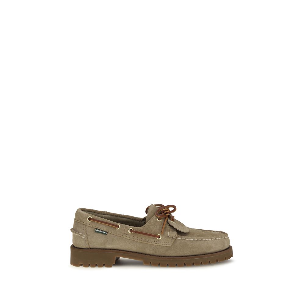 Sebago Beige Suede Leather Slip-On Men's Loafers