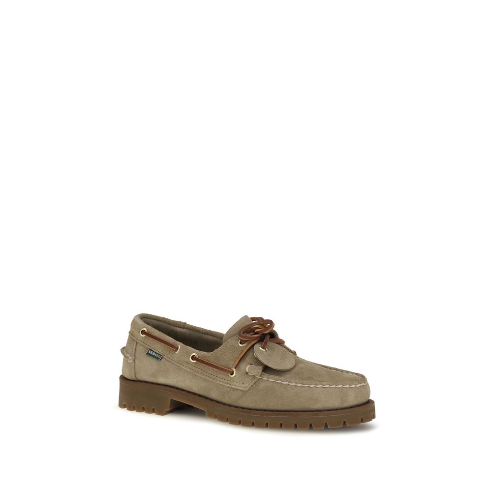 Sebago Beige Suede Leather Slip-On Men's Loafers