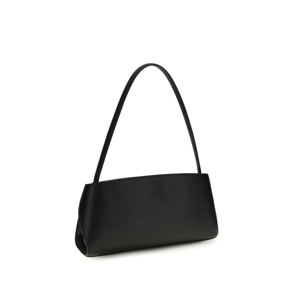 Ferragamo Black Calf Leather Bos Taurus Shoulder Women's Bag