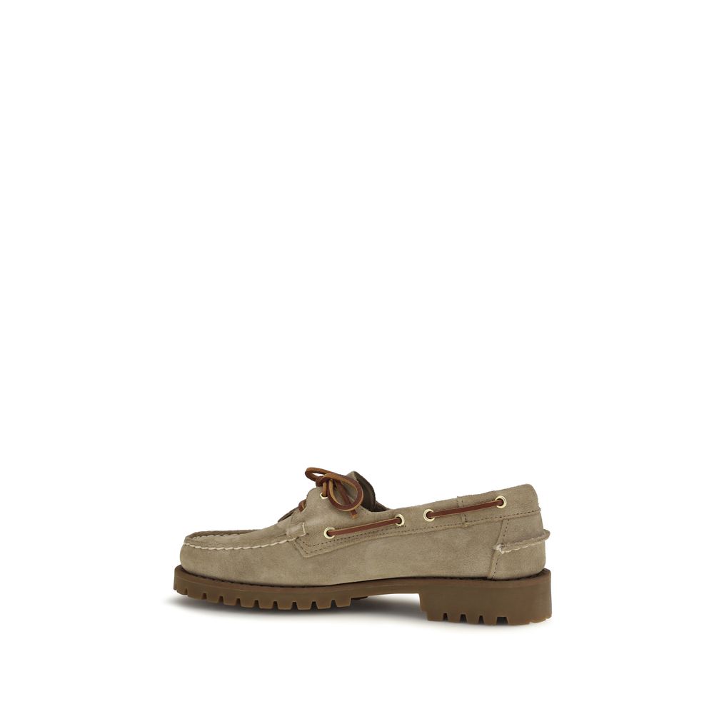 Sebago Beige Suede Leather Slip-On Men's Loafers