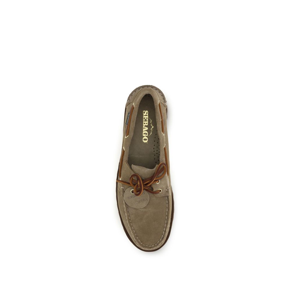 Sebago Beige Suede Leather Slip-On Men's Loafers
