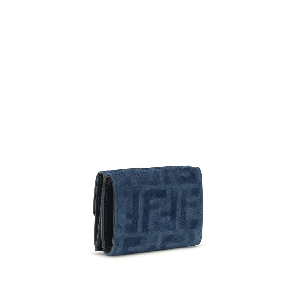 Fendi Blue Cotton Women's Wallet