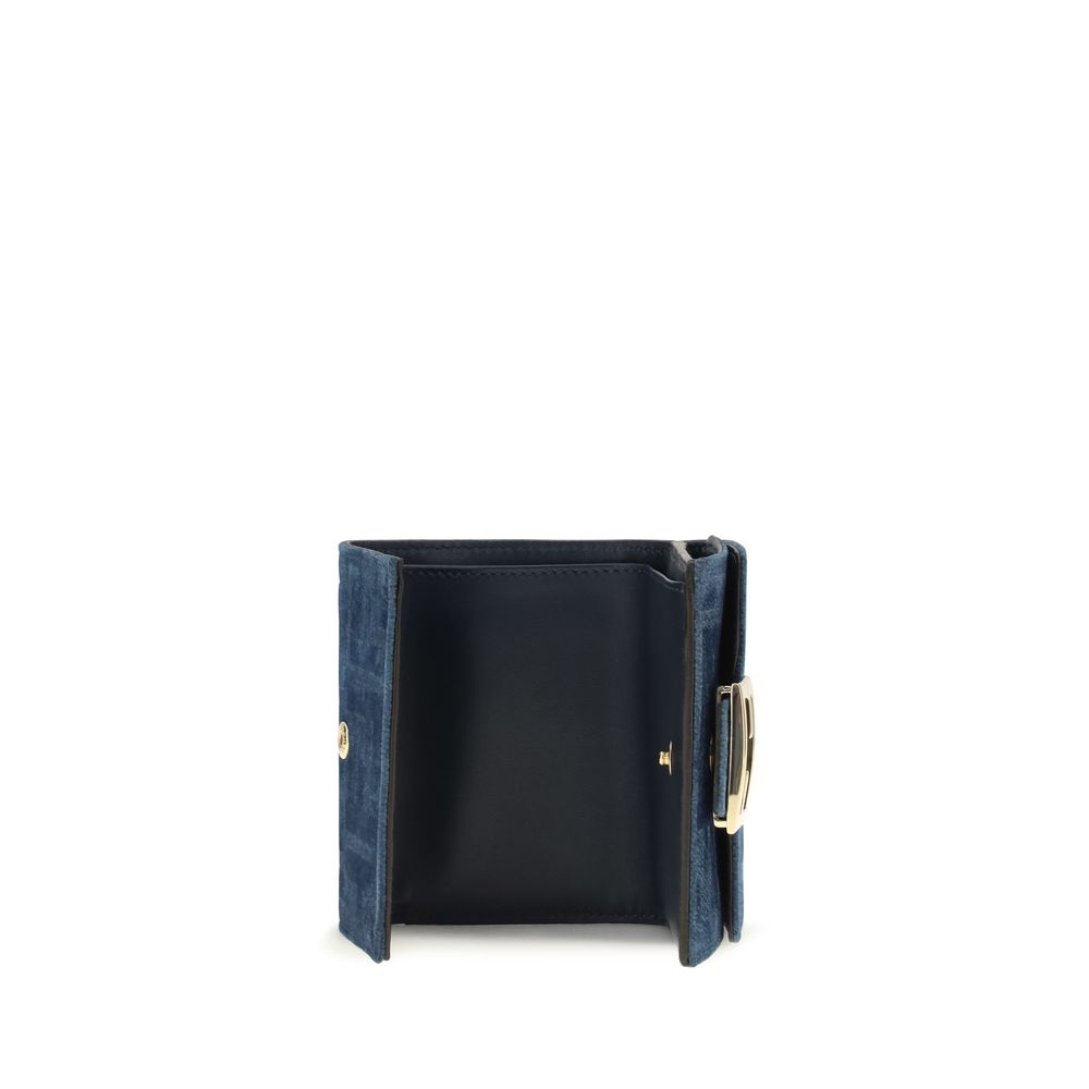 Fendi Blue Cotton Women's Wallet