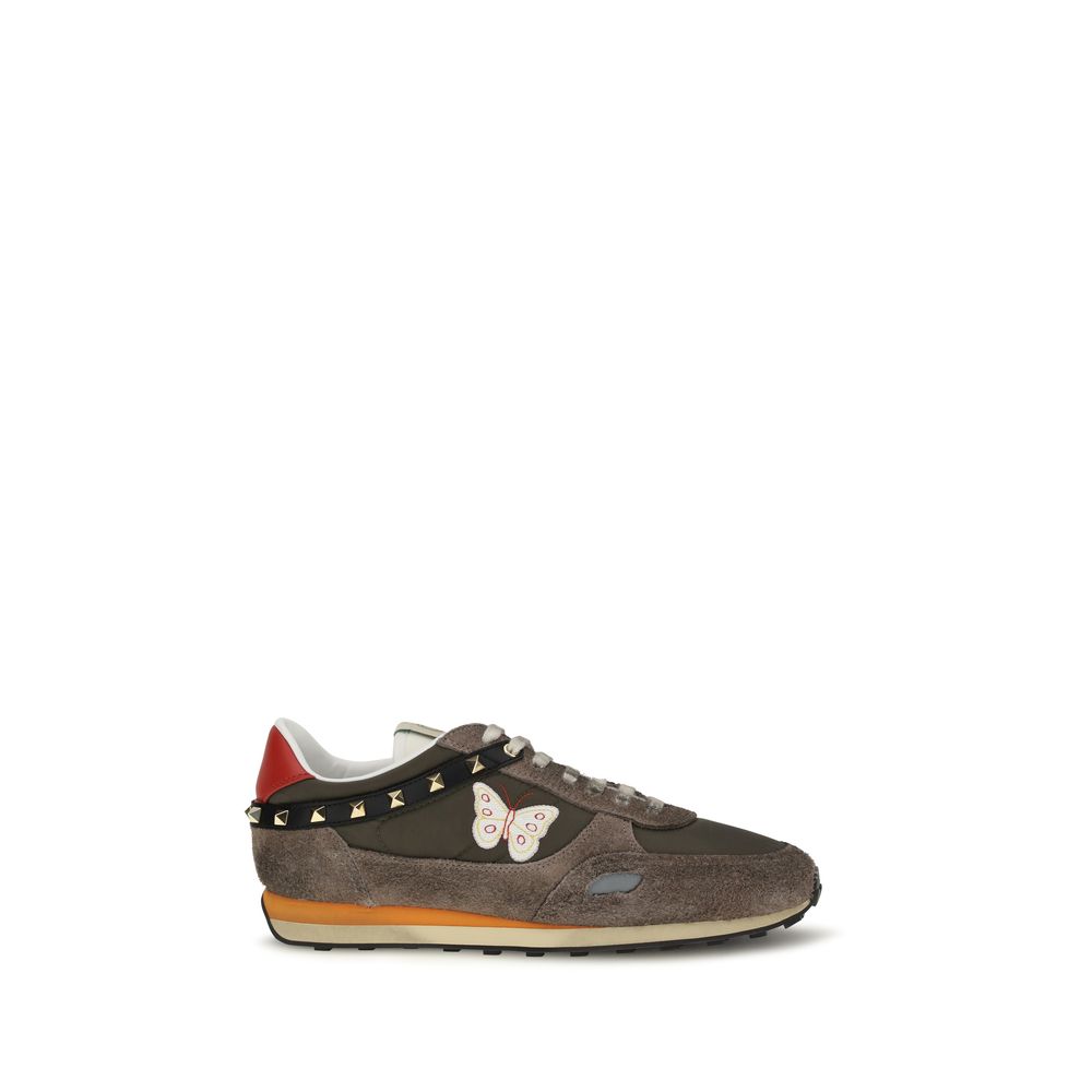 Valentino Garavani Brown Nylon Low Top Men's Sneakers