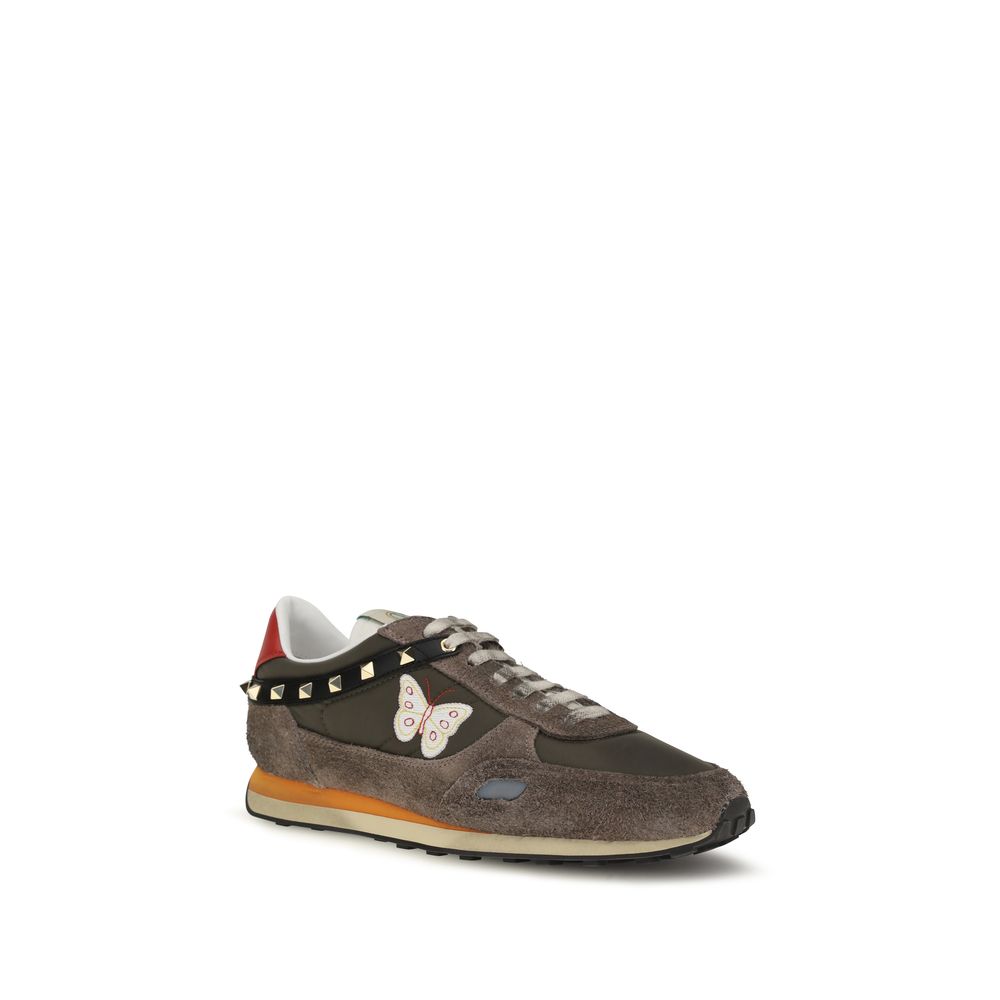 Valentino Garavani Brown Nylon Low Top Men's Sneakers