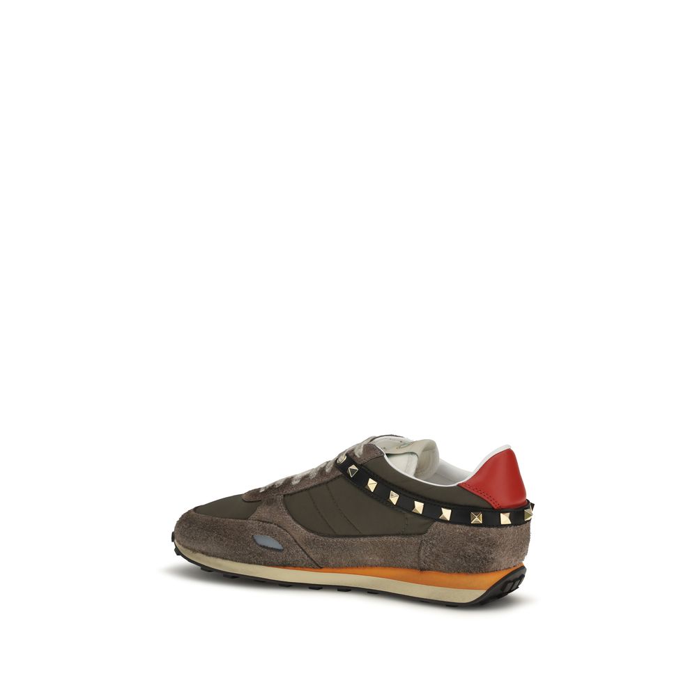 Valentino Garavani Brown Nylon Low Top Men's Sneakers