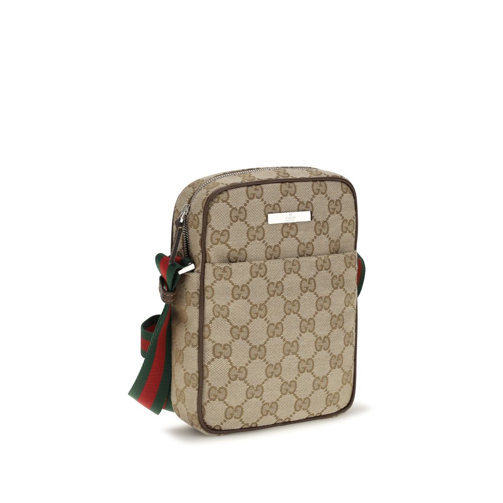 Gucci Beige Fabric Shoulder Men's Bag