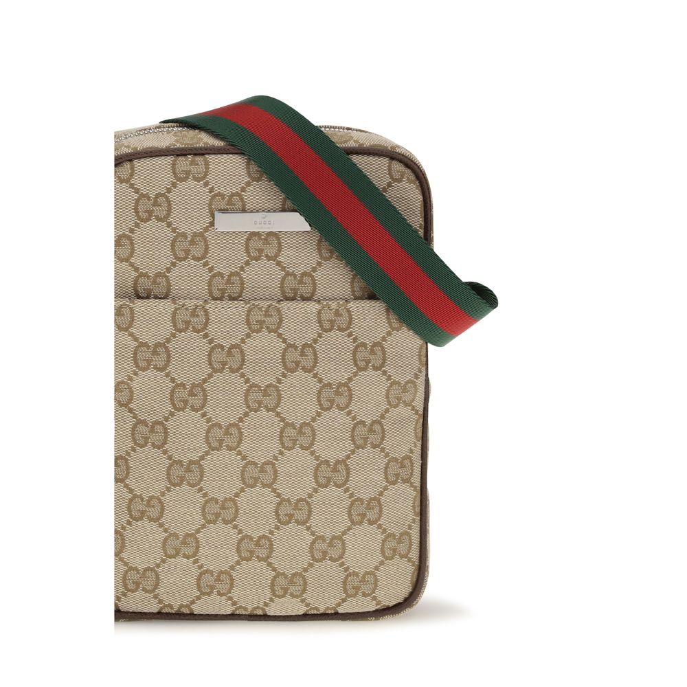 Gucci Beige Fabric Shoulder Men's Bag