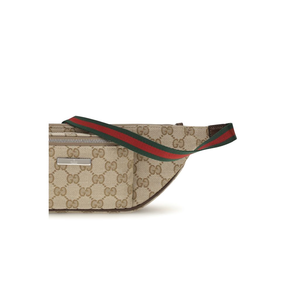 Gucci Beige Fabric Shoulder Men's Bag