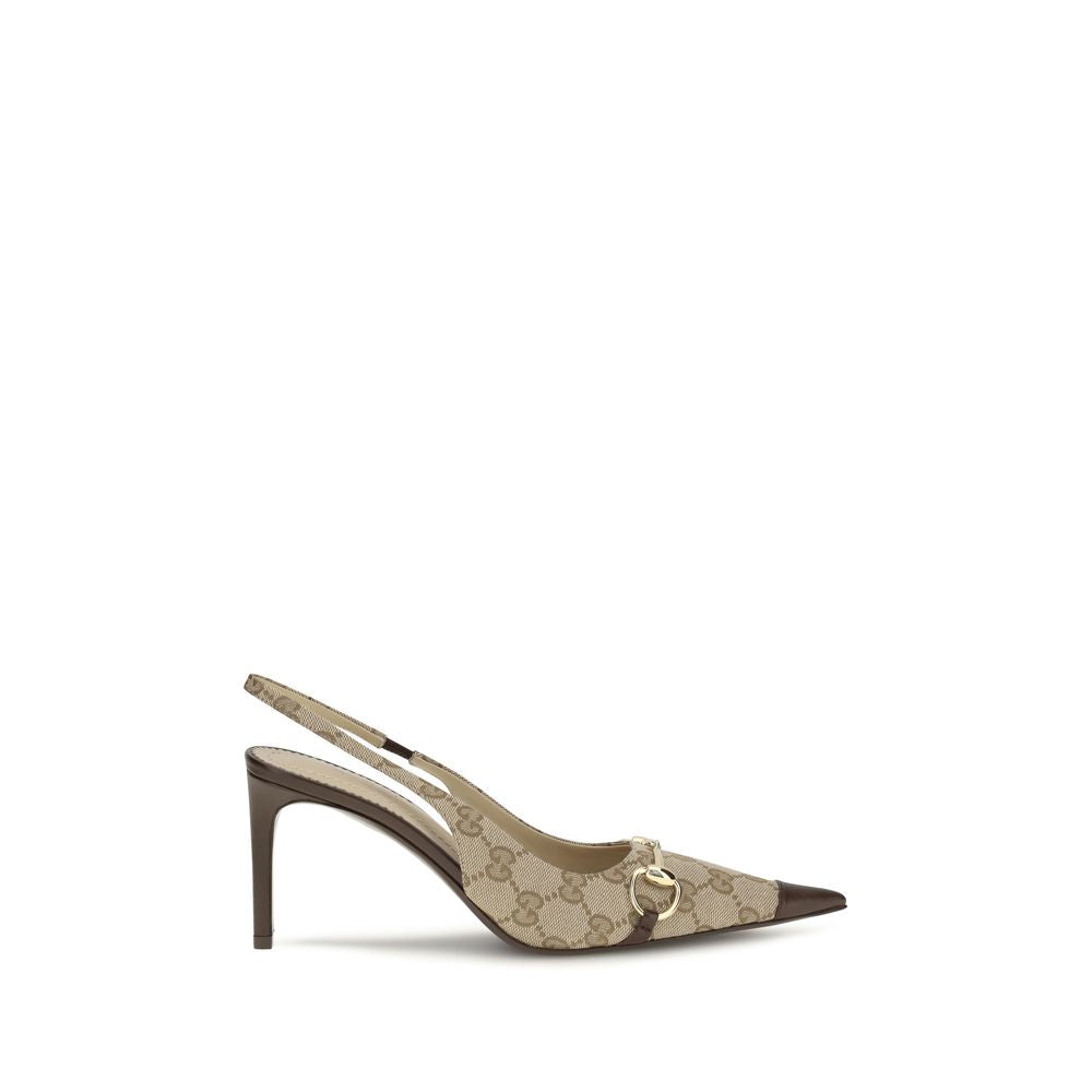 Gucci Beige Fabric High Heel Women's Pumps