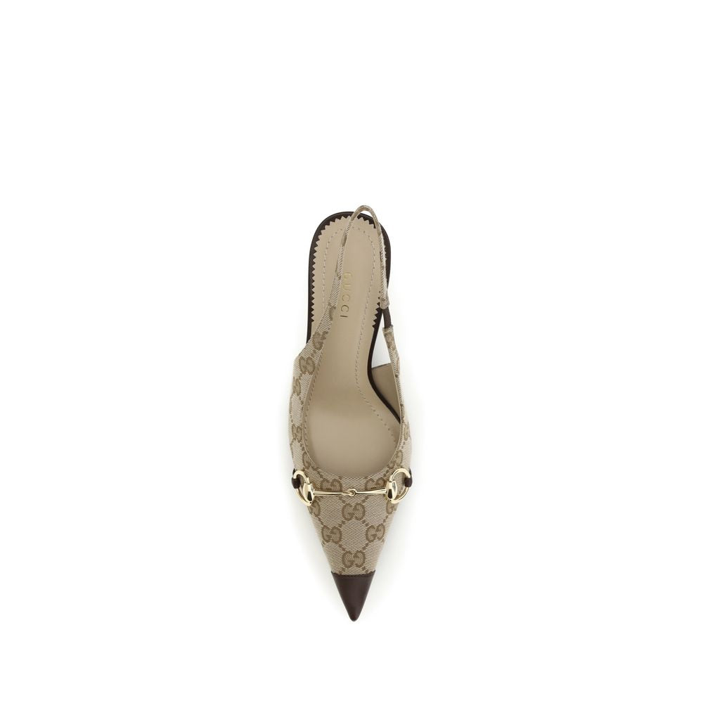 Gucci Beige Fabric High Heel Women's Pumps