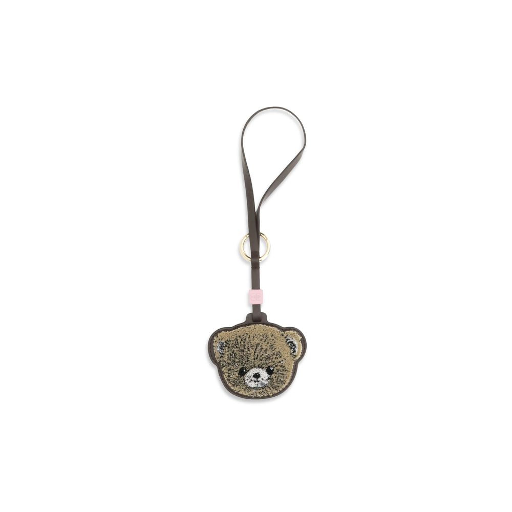 Ganni Beige Recycled Leather Women's Keychain