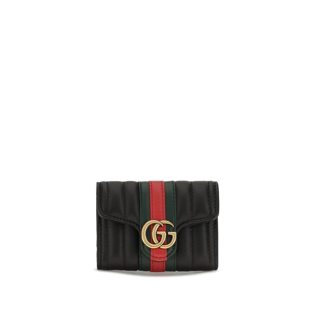 Gucci Black Calf Leather Bos Taurus Women's Wallet