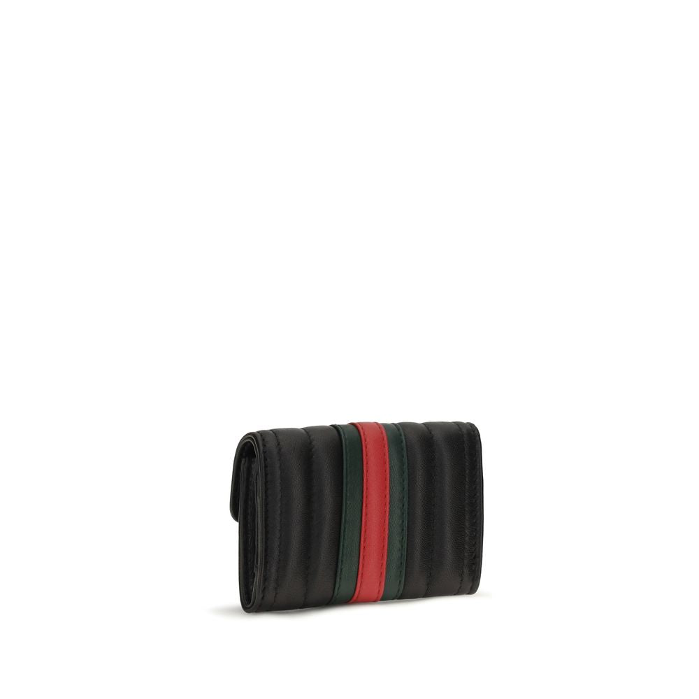 Gucci Black Calf Leather Bos Taurus Women's Wallet