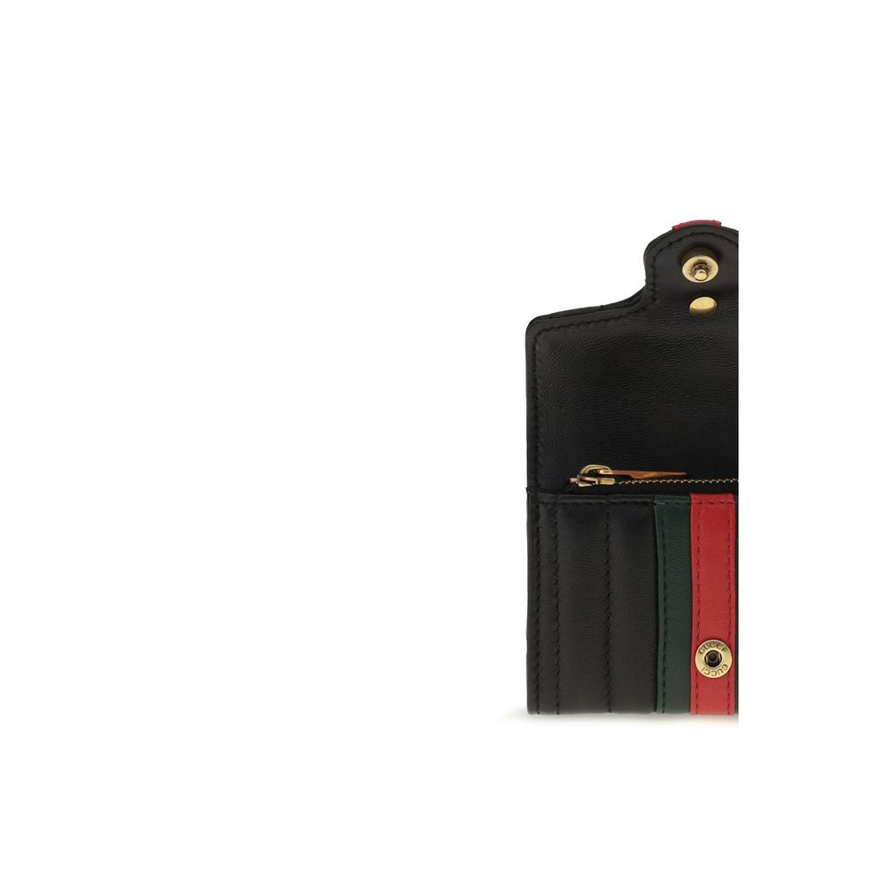 Gucci Black Calf Leather Bos Taurus Women's Wallet