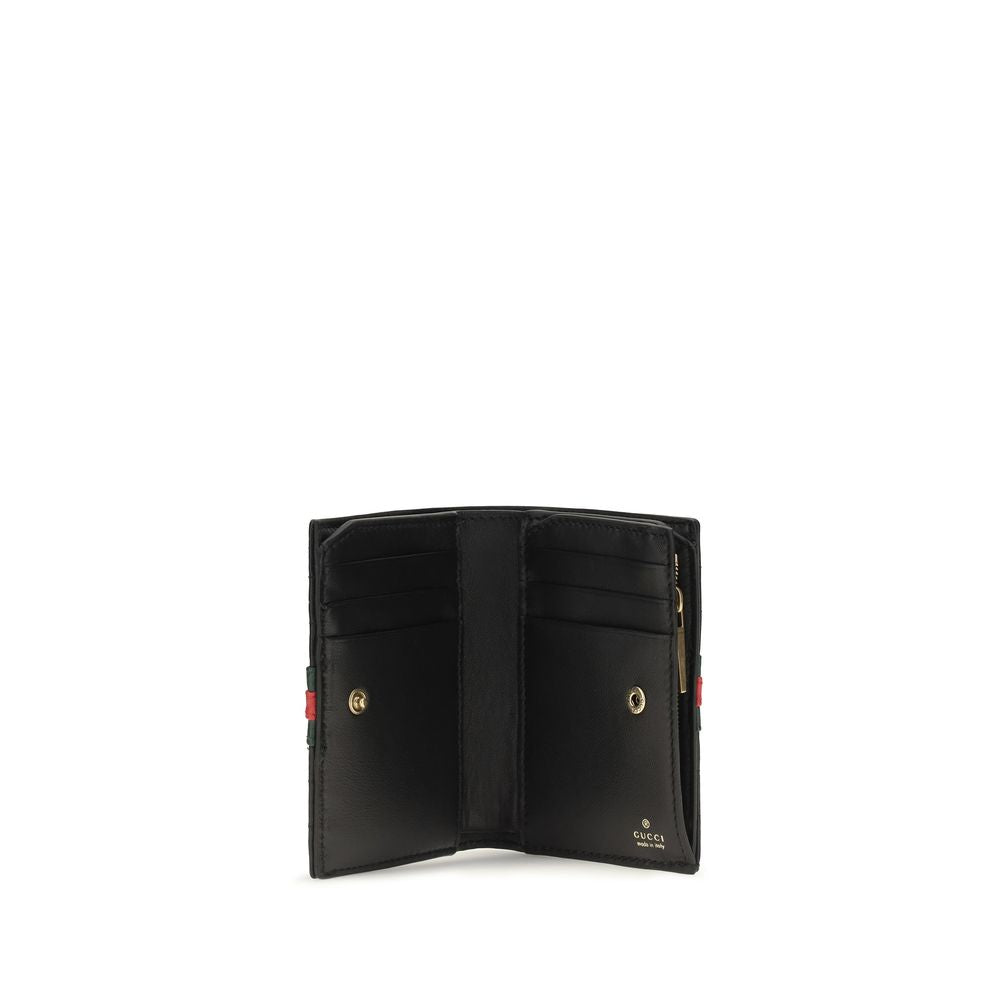 Gucci Black Calf Leather Bos Taurus Women's Wallet