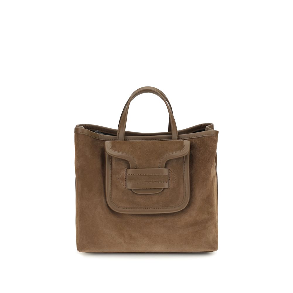 Pierre Hardy Brown Suede Leather Shoulder Women's Bag