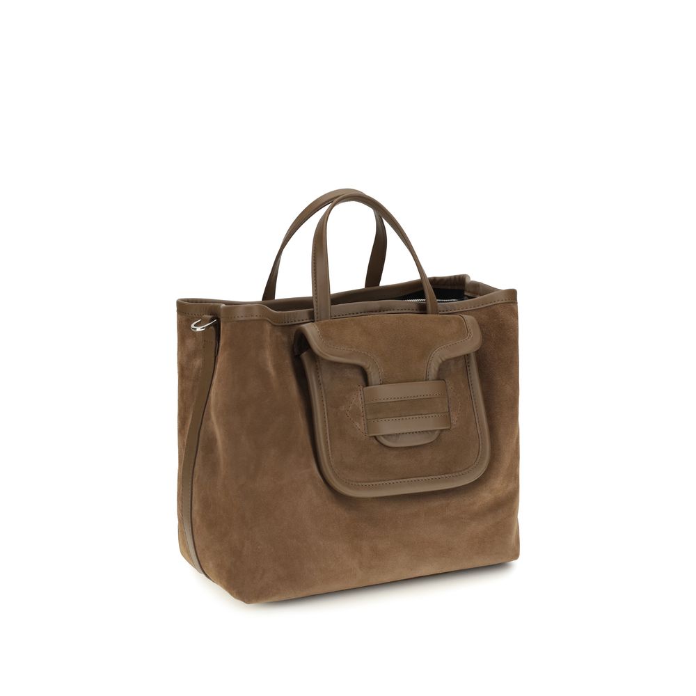Pierre Hardy Brown Suede Leather Shoulder Women's Bag