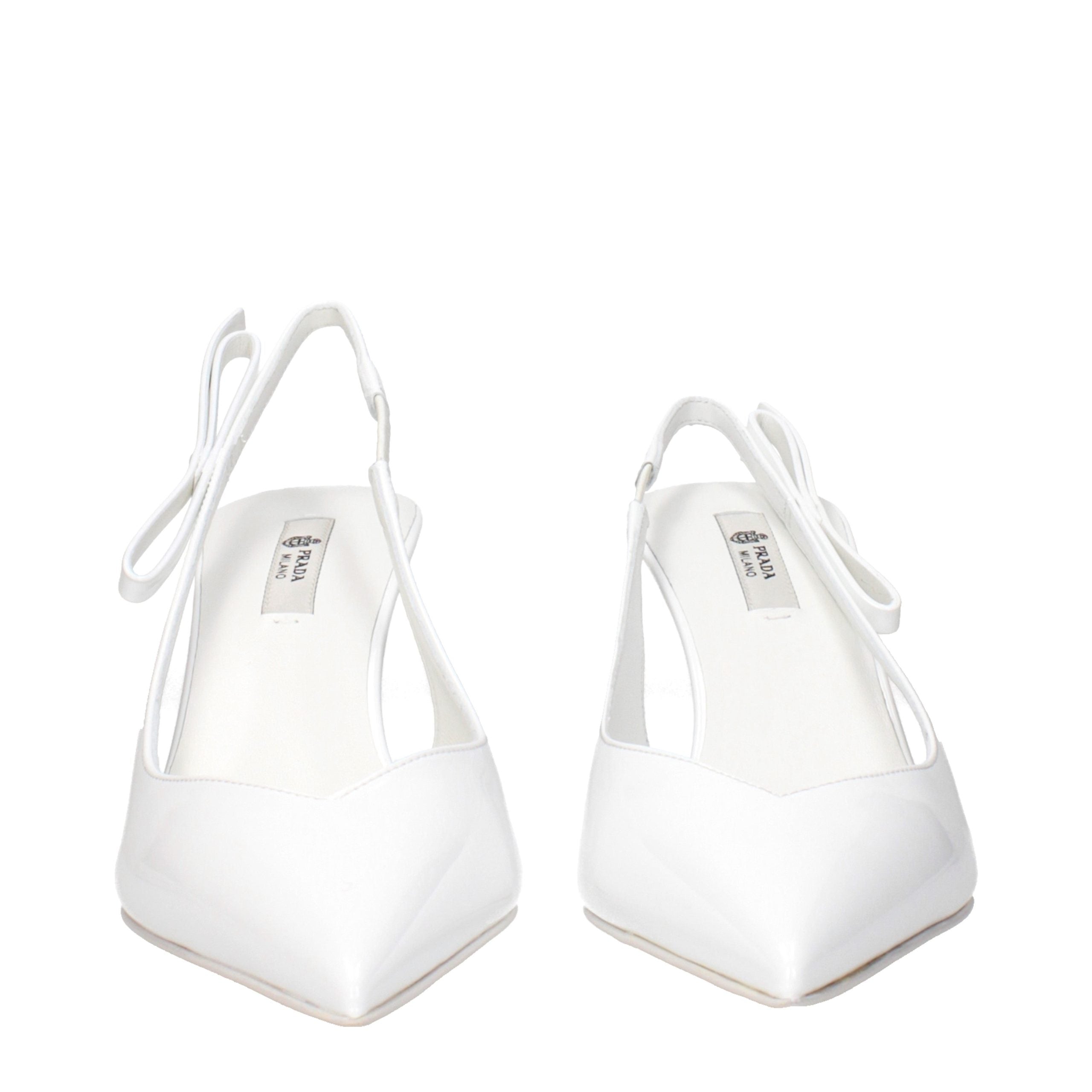 Prada White Leather High Heel Women's Pumps