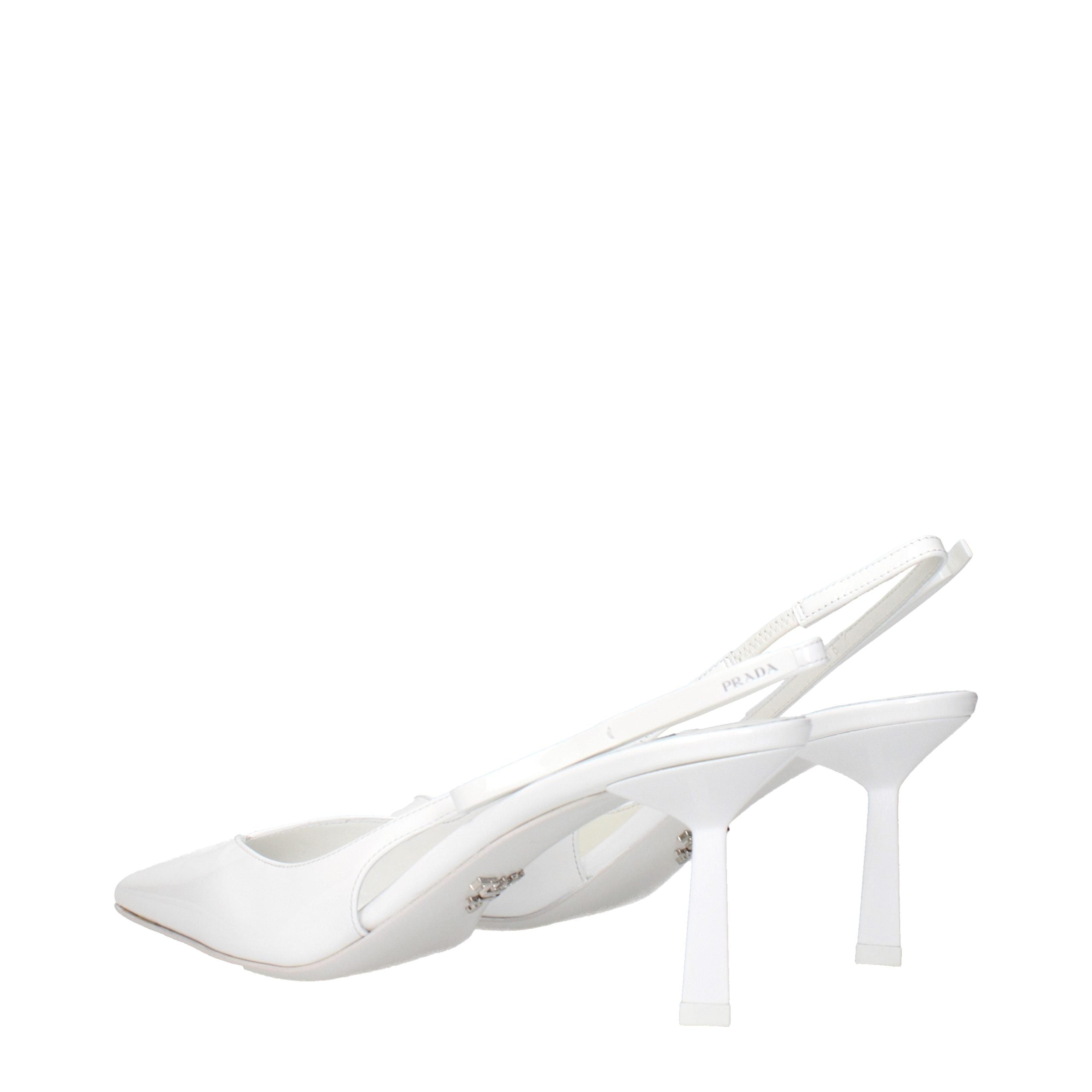 Prada White Leather High Heel Women's Pumps
