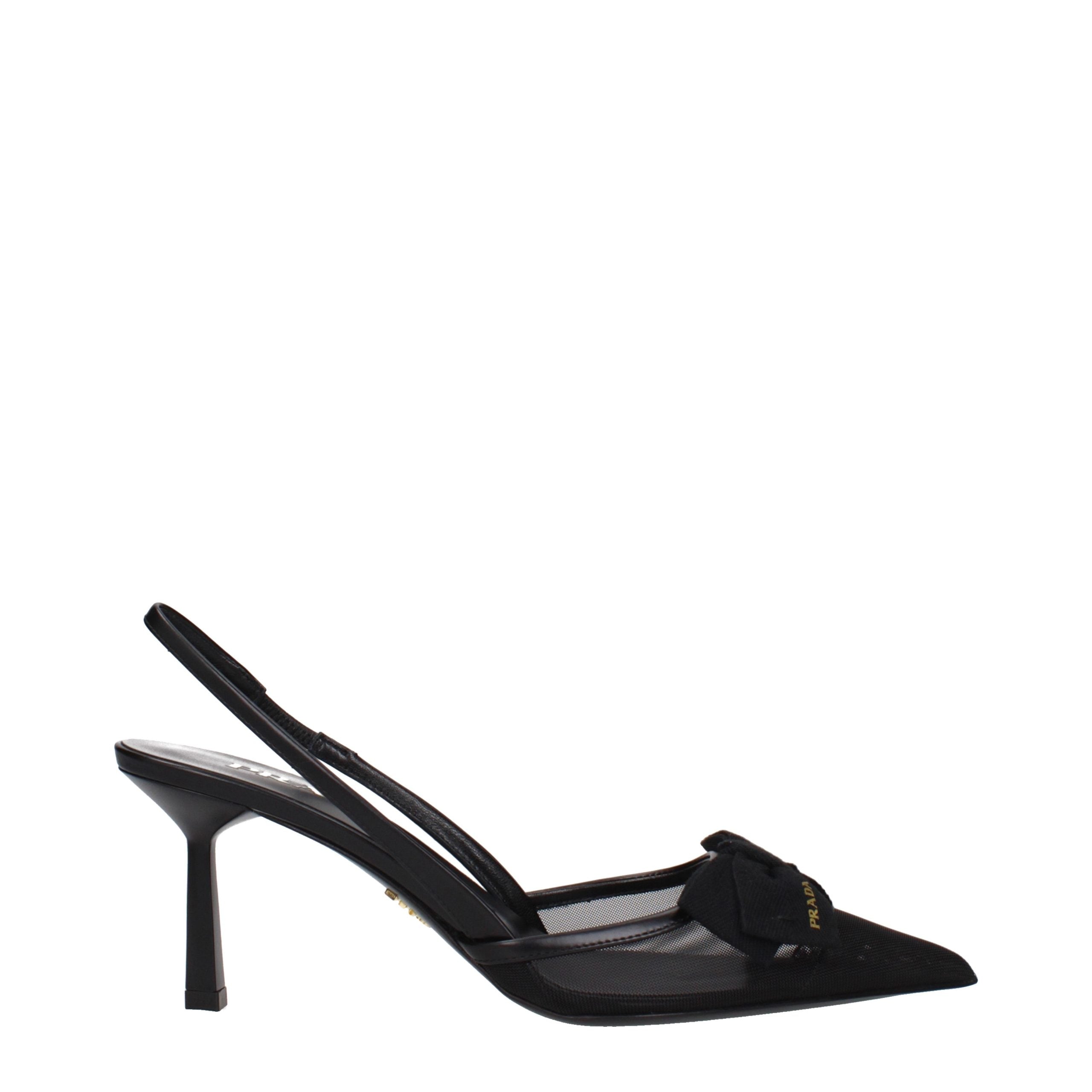 Prada Black Fibres High Heel Women's Pumps