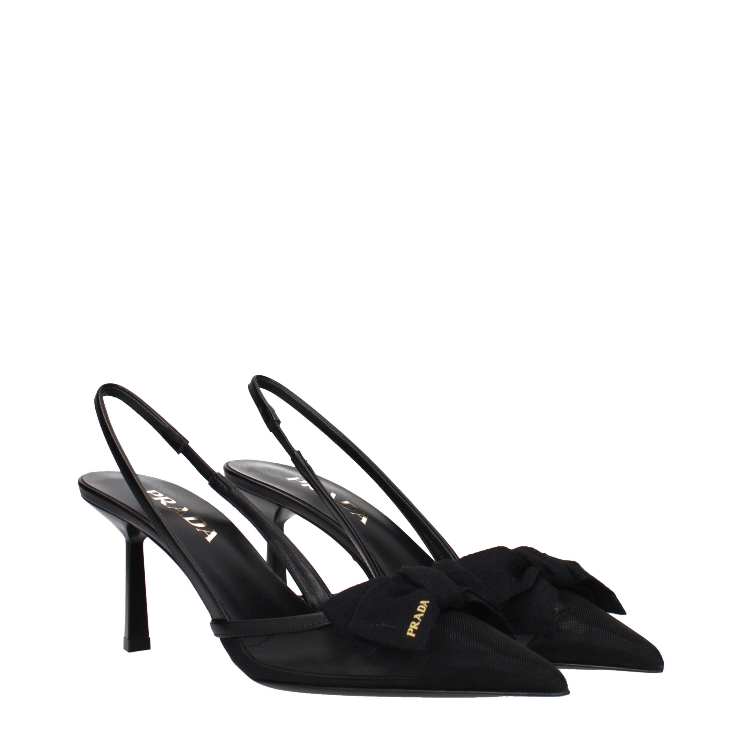 Prada Black Fibres High Heel Women's Pumps