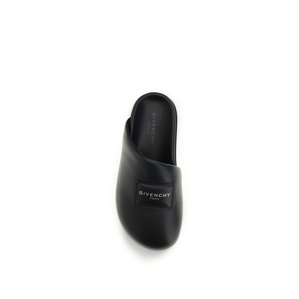 Givenchy Black Calf Leather Bos Taurus Women's Mules
