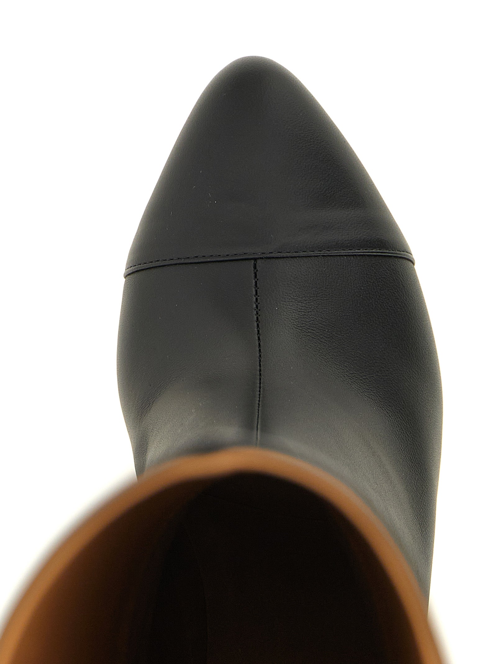 ODISSI Black Calfskin Over The Women's Knee