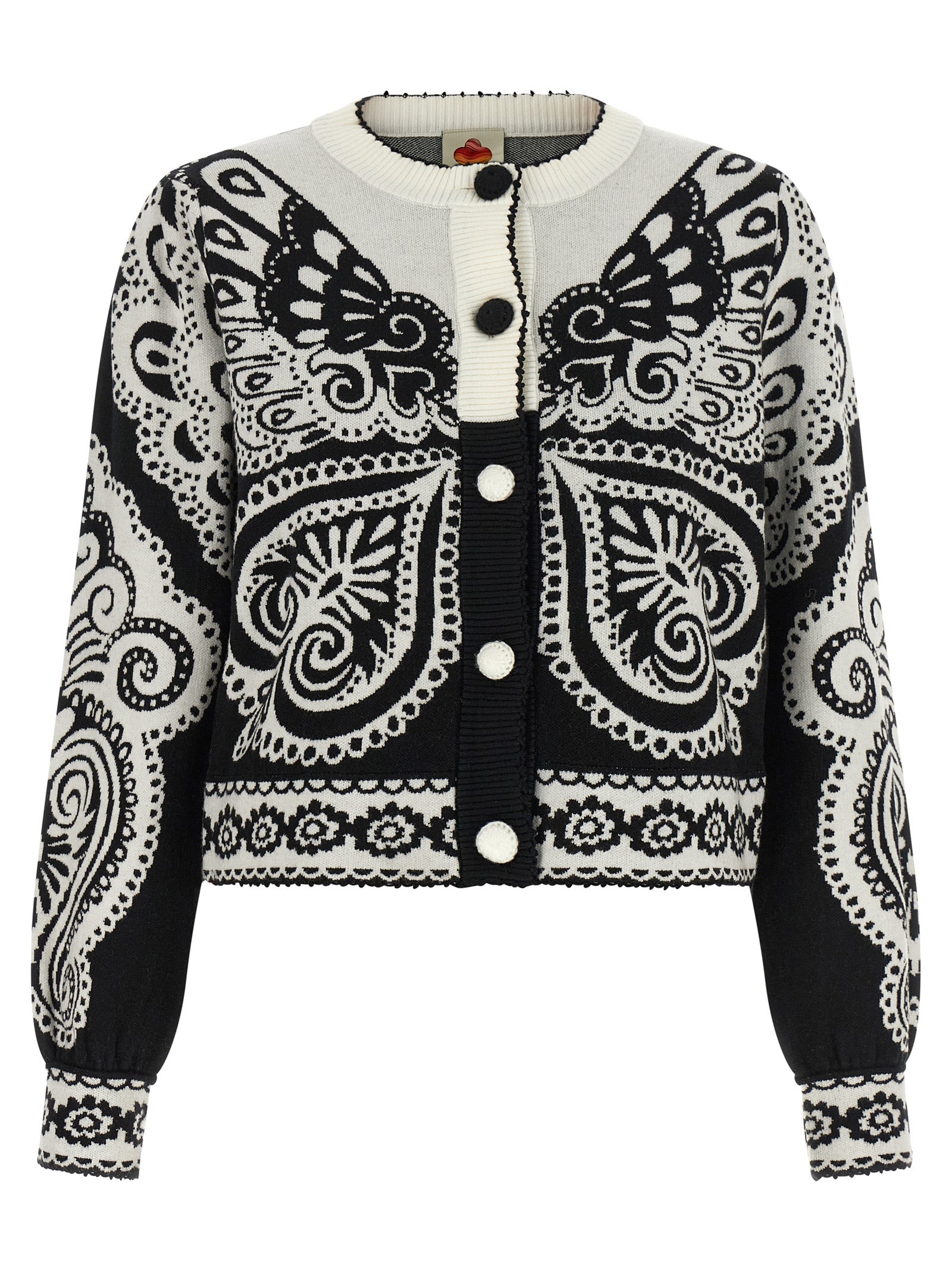 FARM RIO Bicolor Polyester Women's Cardigan