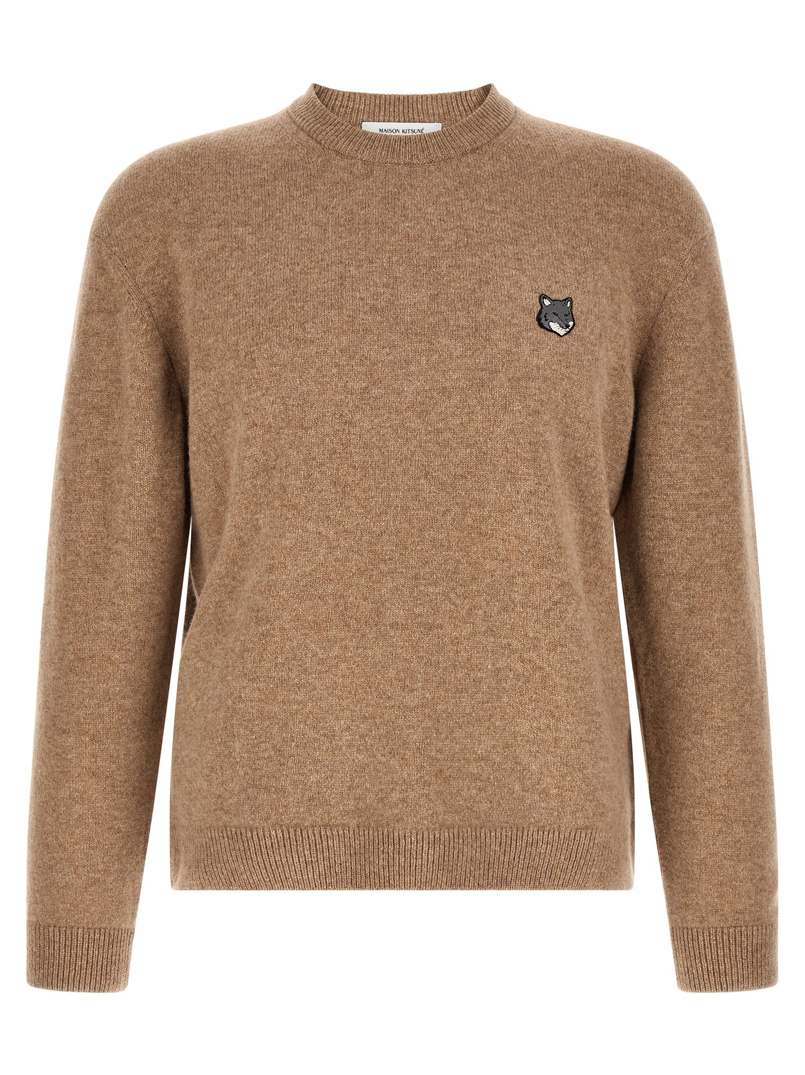 Maison Kitsuné Beige Wool Men's Cardigan