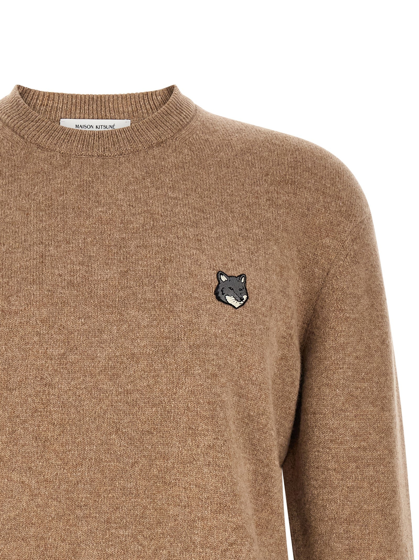 Maison Kitsuné Beige Wool Men's Cardigan