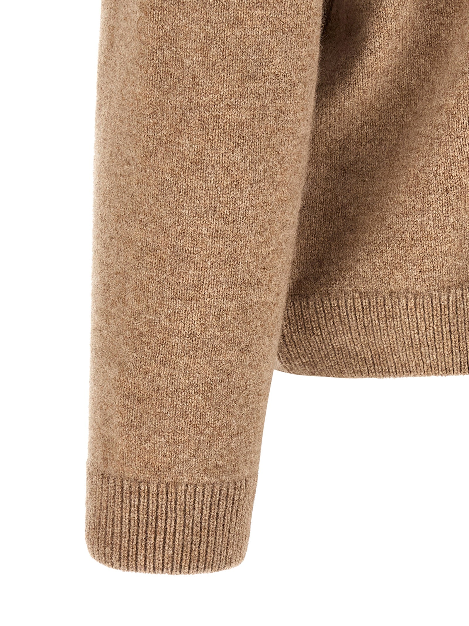 Maison Kitsuné Beige Wool Men's Cardigan