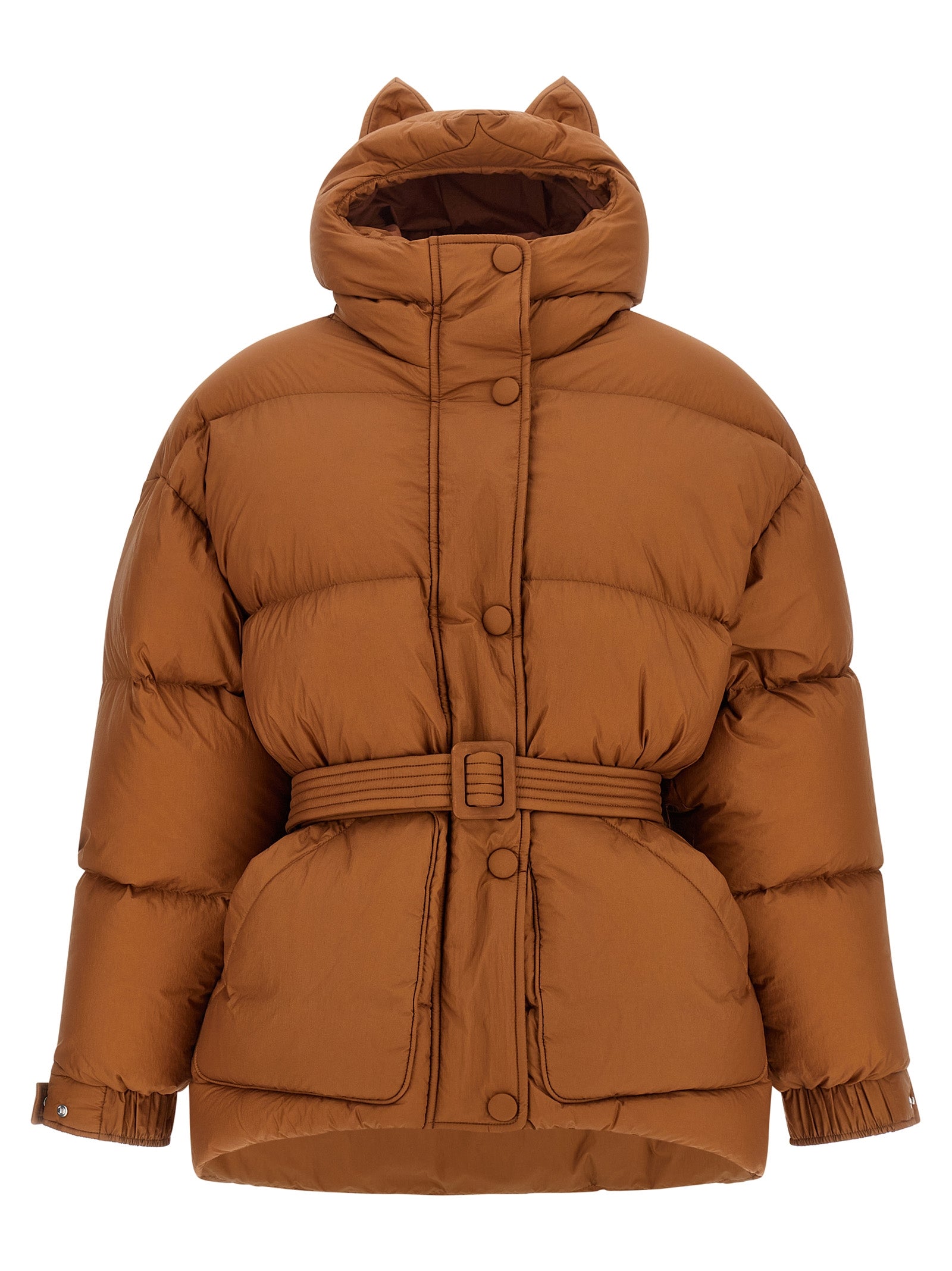 IENKI IENKI Brown Nylon Full-Length Women's Jacket