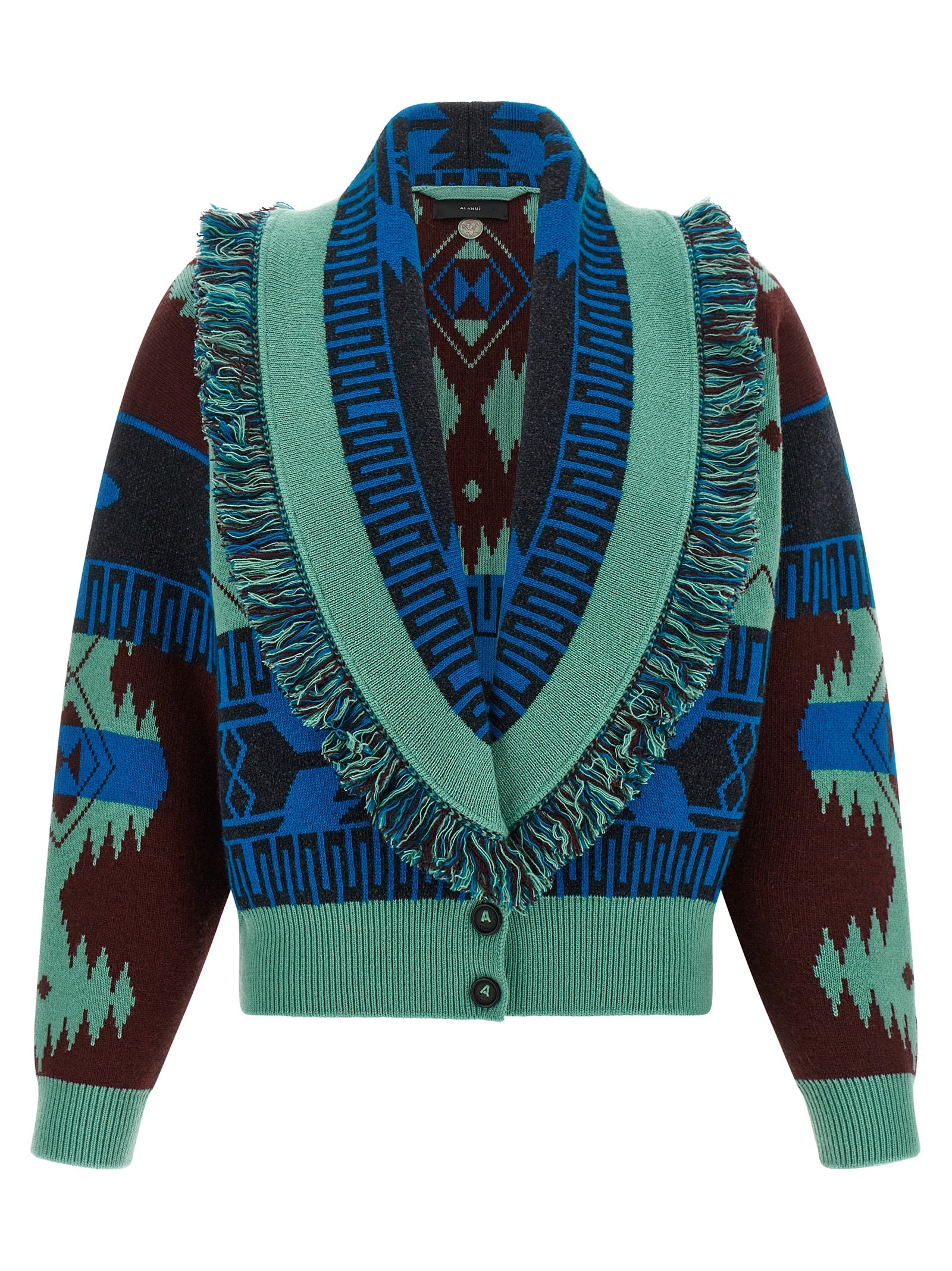 Alanui Blue Virgin Wool Women's Cardigan
