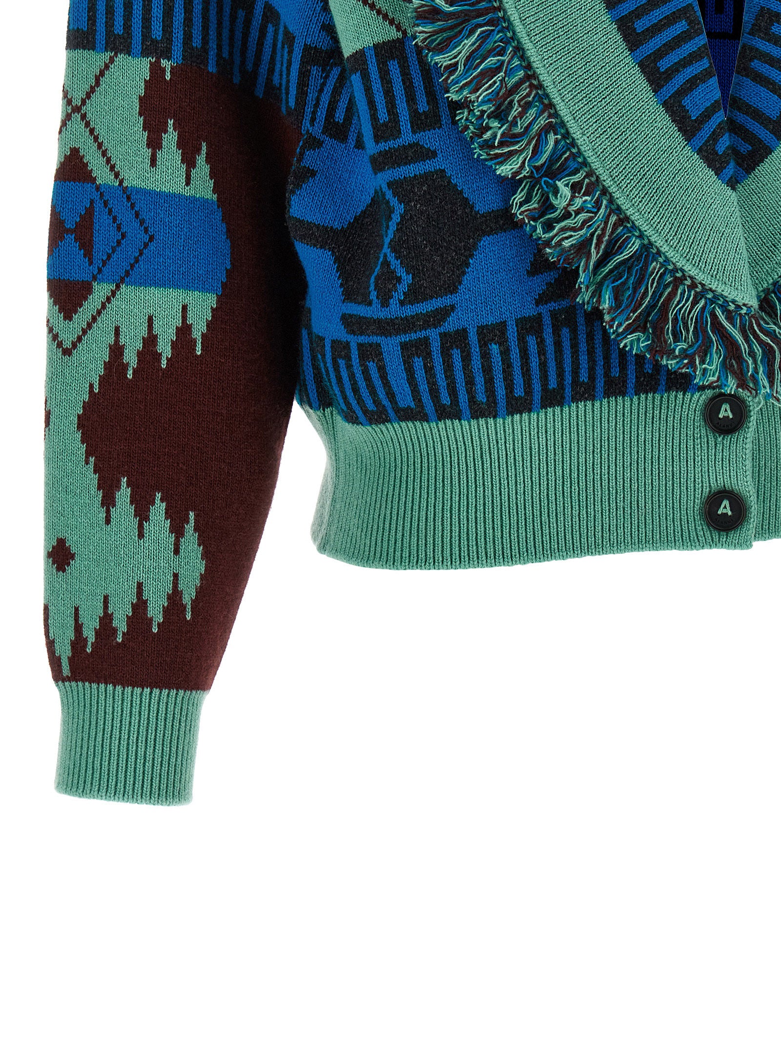 Alanui Blue Virgin Wool Women's Cardigan