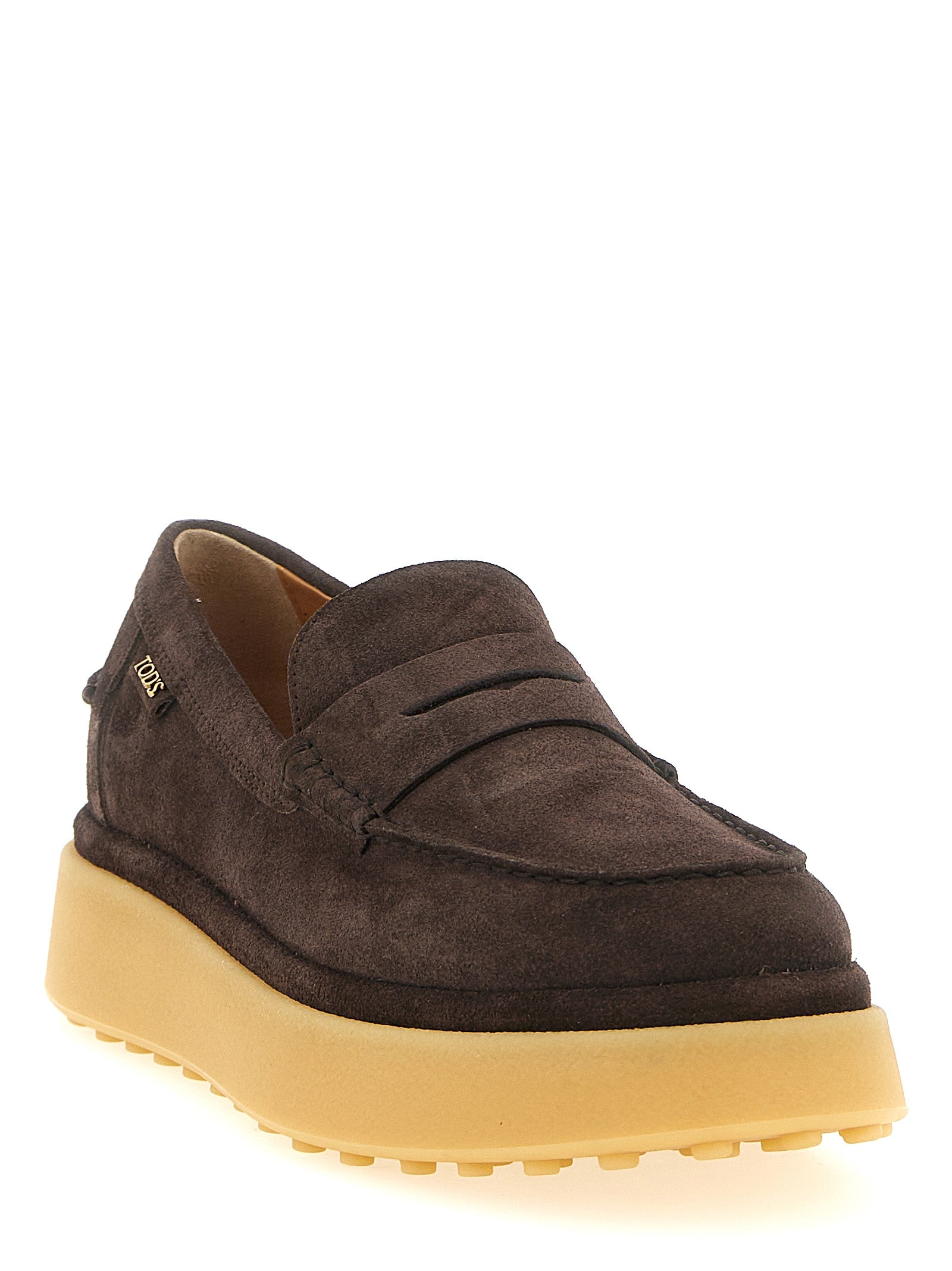 Tod's Brown Calfskin Slip-On Women's Loafers