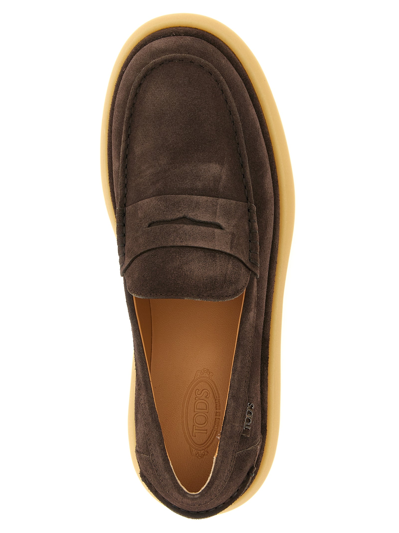 Tod's Brown Calfskin Slip-On Women's Loafers
