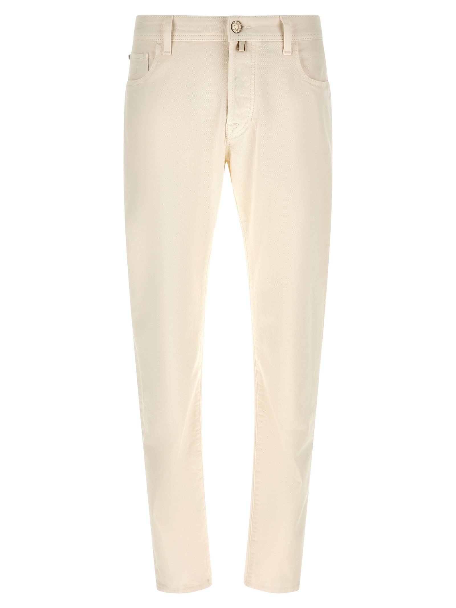 Jacob Cohen White Cotton Tapered Men's Jeans