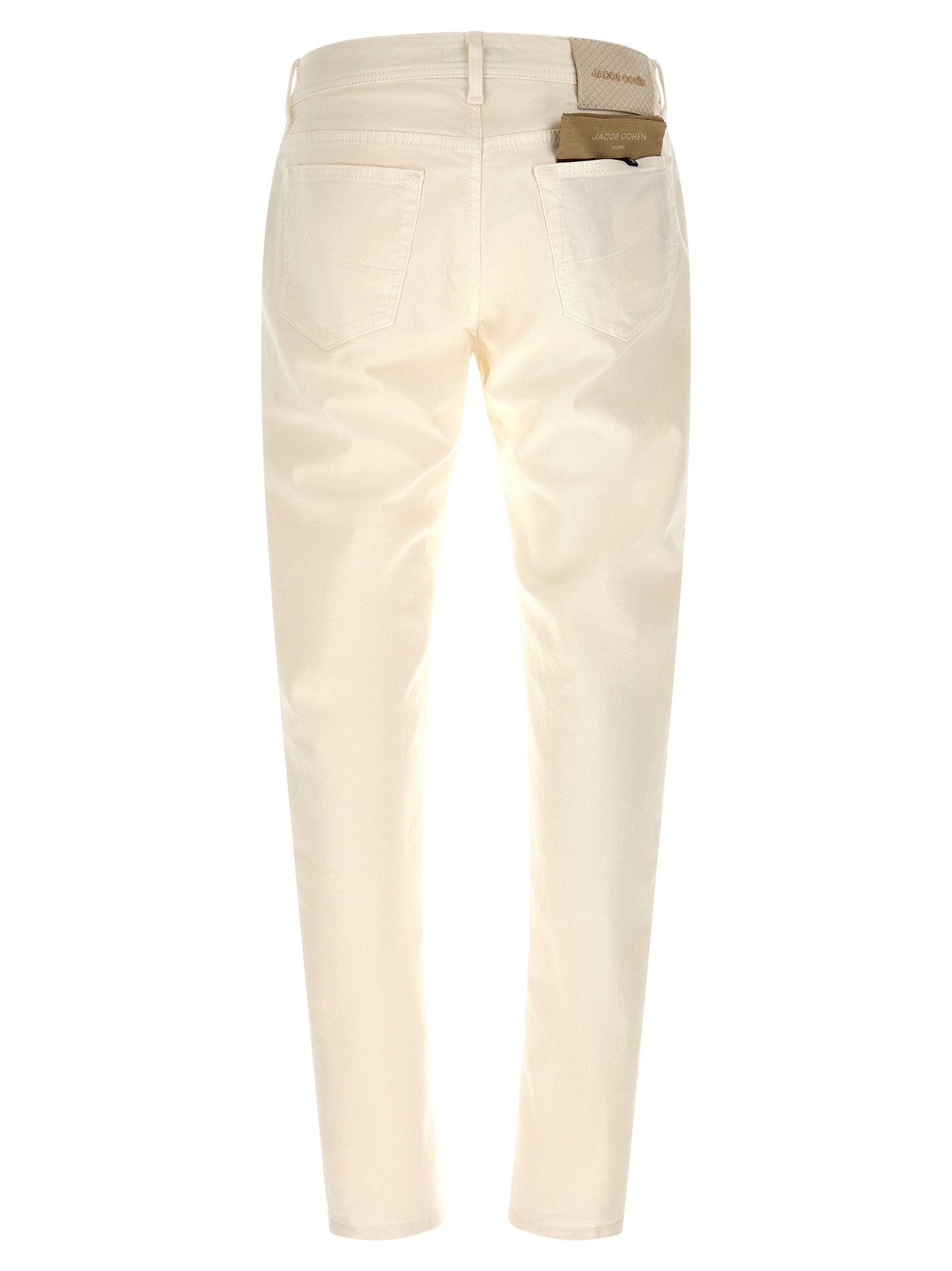 Jacob Cohen White Cotton Tapered Men's Jeans