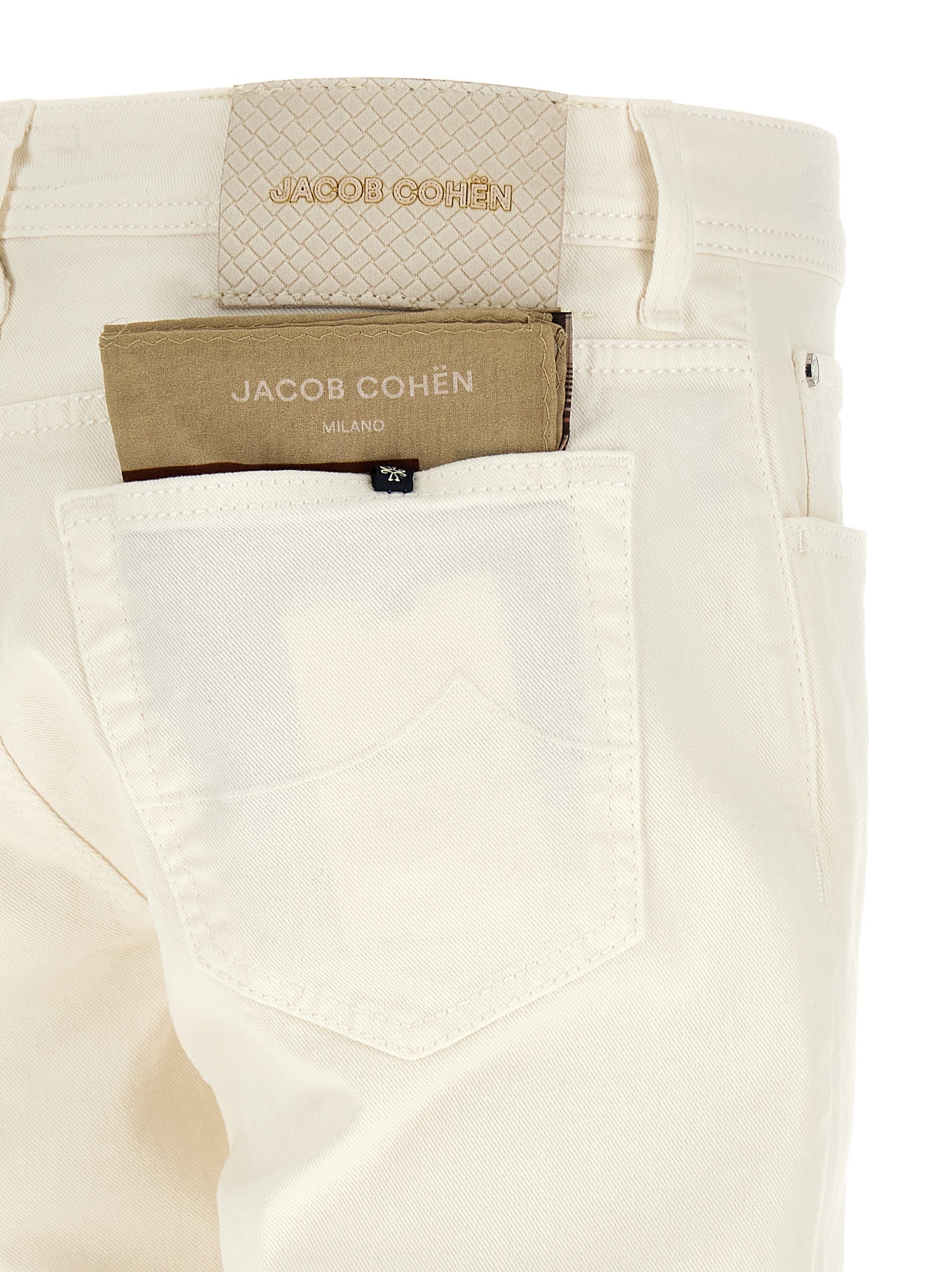 Jacob Cohen White Cotton Tapered Men's Jeans