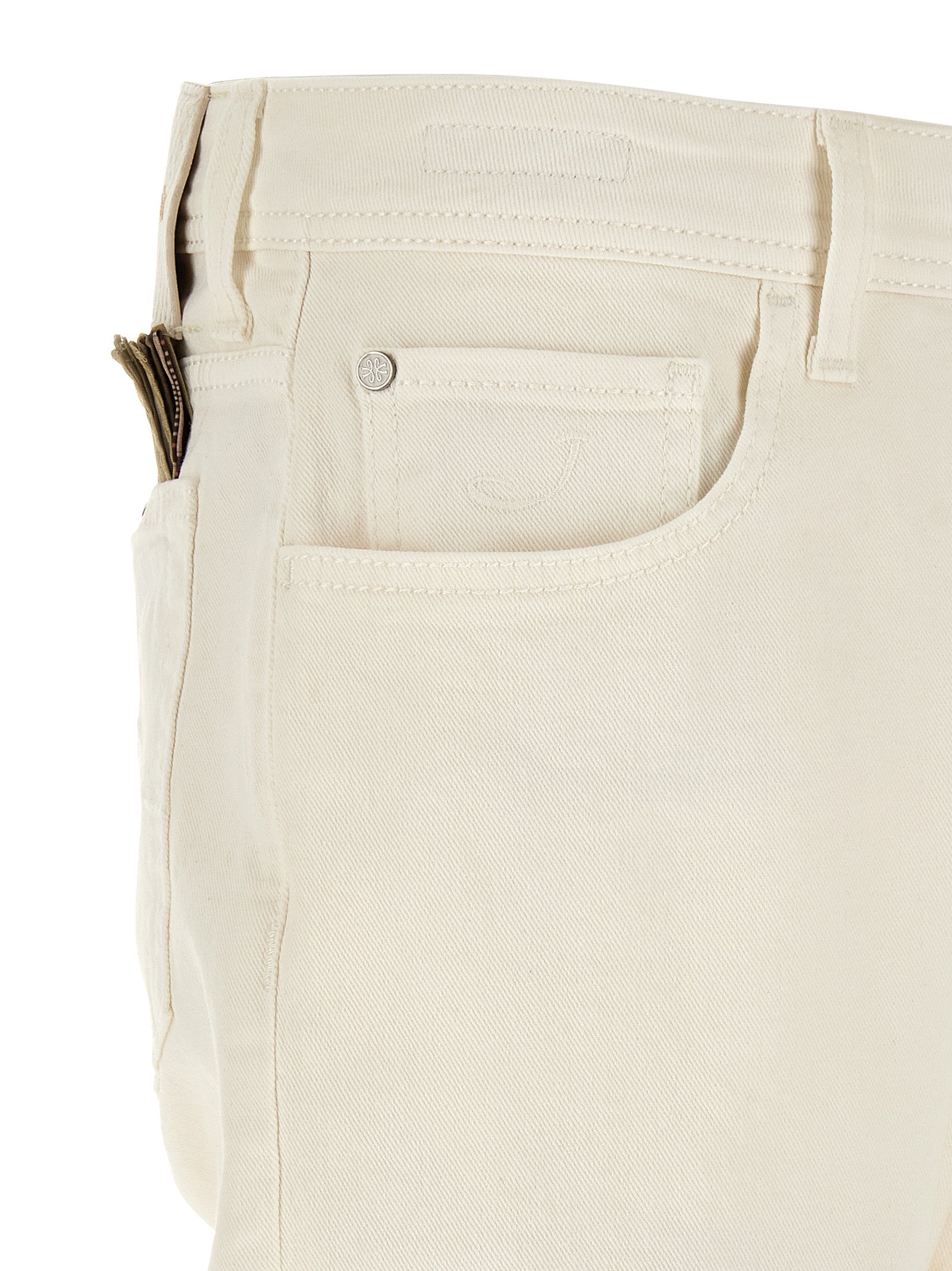 Jacob Cohen White Cotton Tapered Men's Jeans