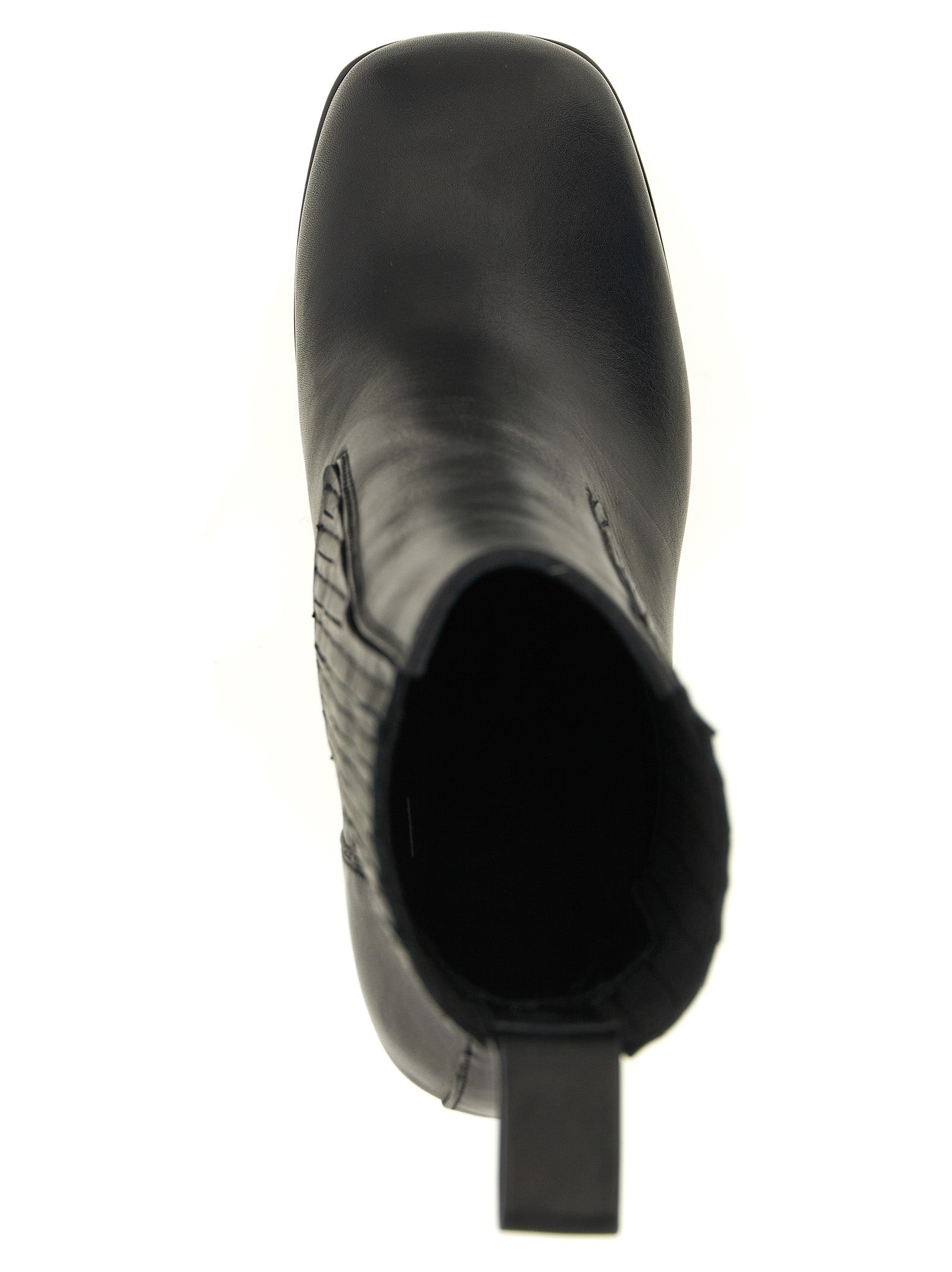 Rick Owens Black Calfskin Ankle Women's Boots