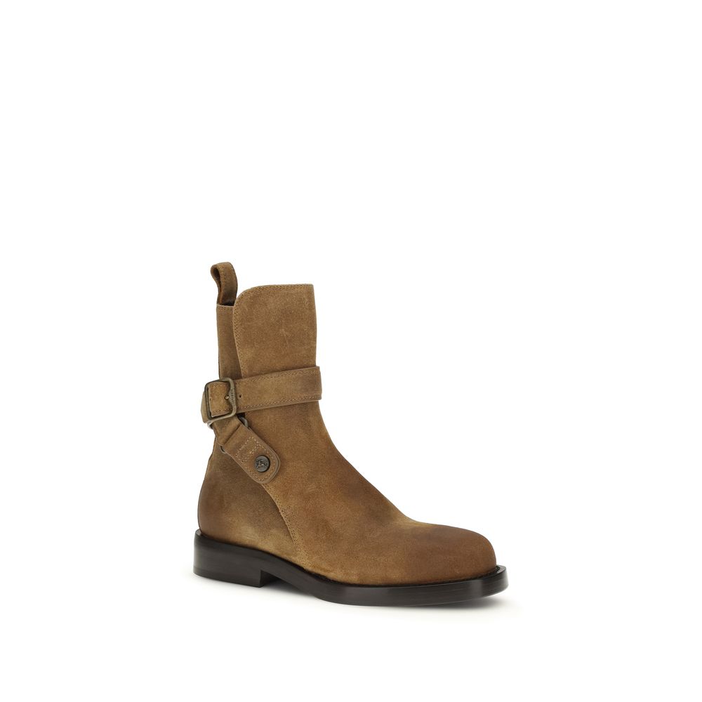 Burberry Brown Calf Leather Bos Taurus Lace-Up Women's Boots